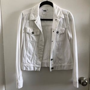 PAIGE WHITE DENIM JACKET WOMENS XS